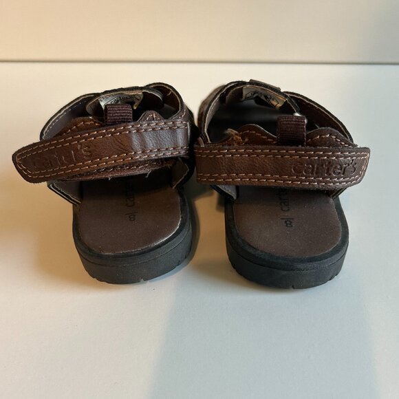 CARTER'S toddler boy brown fisherman sandals (sz 8) - Picture 4 of 6
